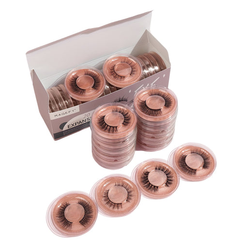 20 Pairs False Eyelashes Set Natural Slender Cross Fluffy Curling Style Mixed Eyelashes For Daily Portable Style
