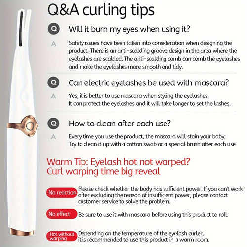 Clip-Type Heated Eyelash Curler