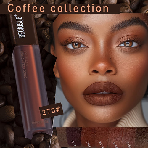 Coffee nude matte velvet lipstick