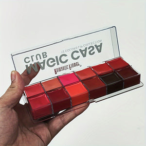 12 color moisturizing and long-lasting matte lipstick palette