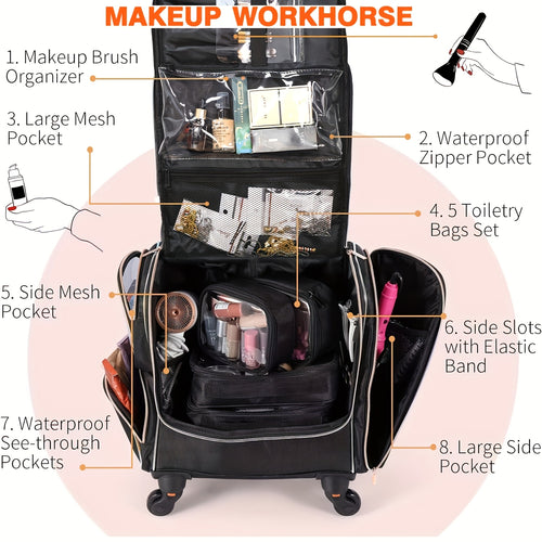 Spacious & Portable Cosmetic Organizer for Tools and Accessories